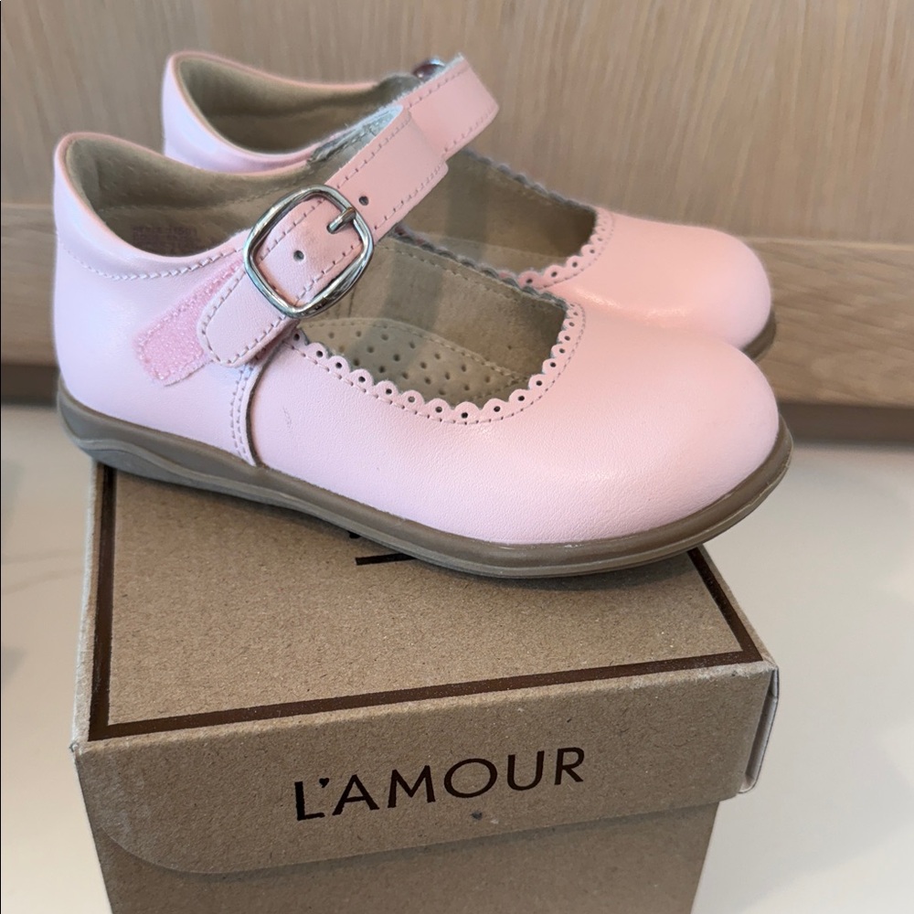 L'Amour Light Pink Mary Jane Dress Shoes